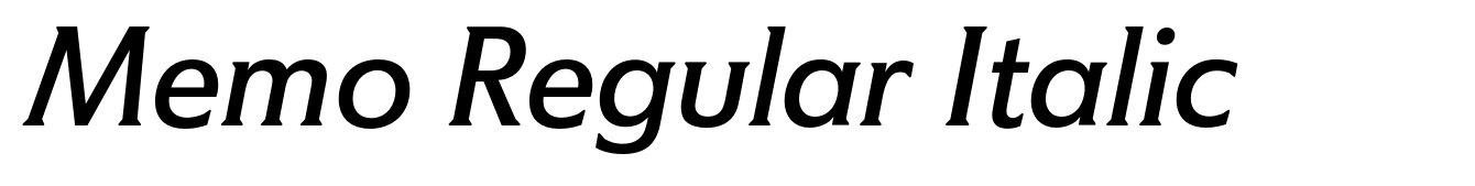 Memo Regular Italic